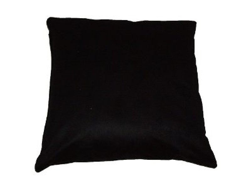 Scatter Cushion - 45cm x 45cm - Black Faux Suede