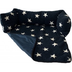 Sofa Dog Bed - Midnight Blue, White Stars with Waterproof Base Sofa Dog Bed - Midnight Blue, White Stars with Waterproof Base