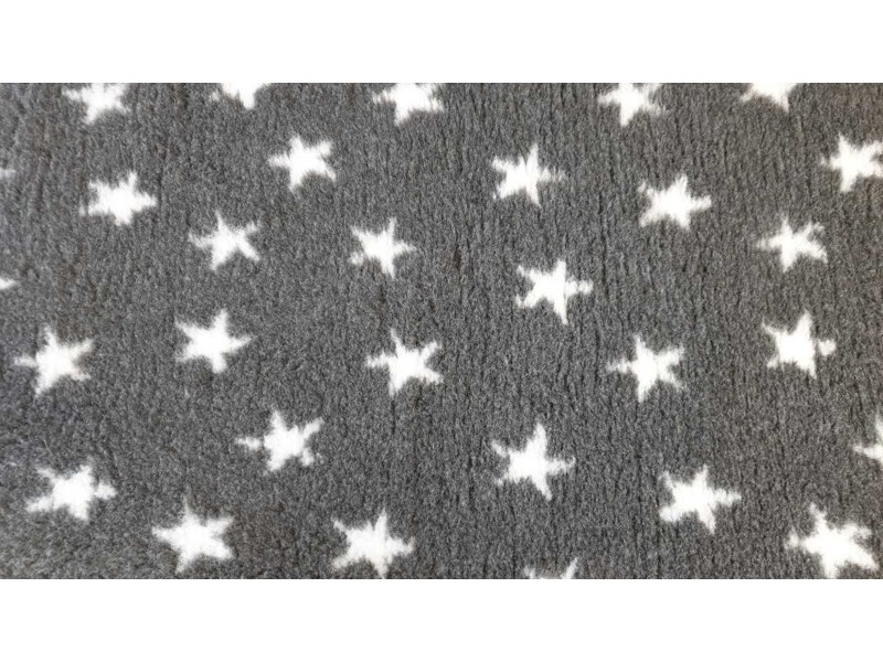 PnH Veterinary Bedding - NON SLIP - By The Roll - Charcoal with White Stars
