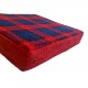 Crimson Red Memory Foam Dog Bed - 58cm Square, 9cm Deep