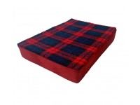 Crimson Red Memory Foam Dog Bed - 70cm x 50cm