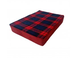Crimson Red Memory Foam Dog Bed - 70cm x 50cm, 11cm Deep