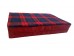 Crimson Red Memory Foam Dog Bed - 70cm x 50cm, 11cm Deep