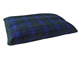 Blackwatch Tartan - Sherpa Fleece Dog Bed Cushion