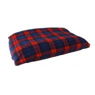Red Tartan - Sherpa Fleece Dog Bed Cushion
