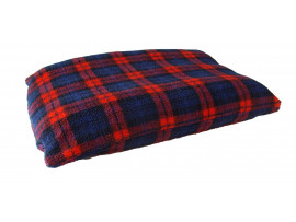 Red Tartan - Sherpa Fleece Dog Bed Cushion