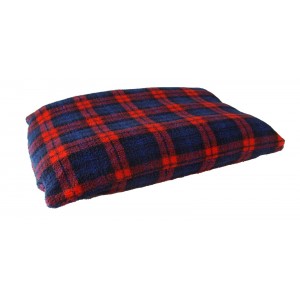 Red Tartan - Sherpa Fleece Dog Bed Cushion