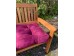 Blown Fibre Garden Bench Cushion - Aubergine Faux Suede