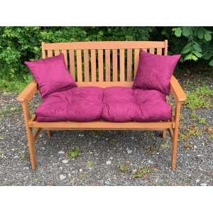 Blown Fibre Garden Bench Cushion - Aubergine Purple Faux Suede Blown Fibre Garden Bench Cushion - Aubergine Purple Faux Suede