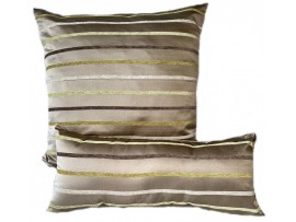 Cushion & Bolster Set - Beige Stripe