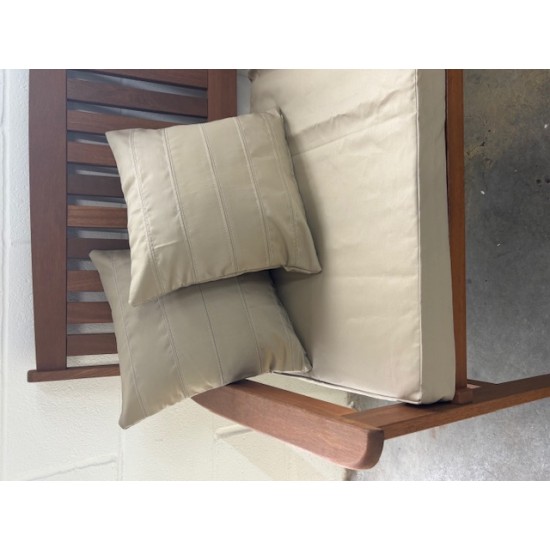 3ft Clearance Bench Set with Side Pillows - Beige Showerproof