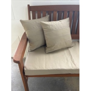 3ft Clearance Bench Set with Side Pillows - Beige Showerproof
