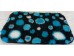 Clearance PnH Veterinary Bedding - BINDED - Black / Blue Circles - 75cm x 50cm