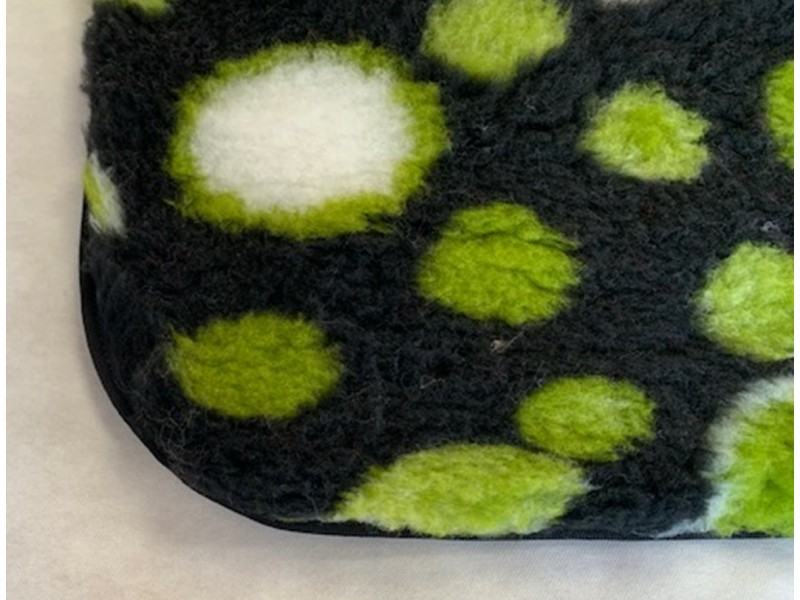 Car Seat Protector - Black with Green Circles