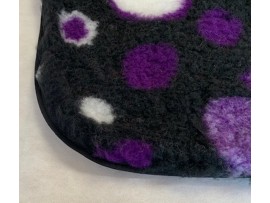 Car Seat Protector - Black with Purple Circles