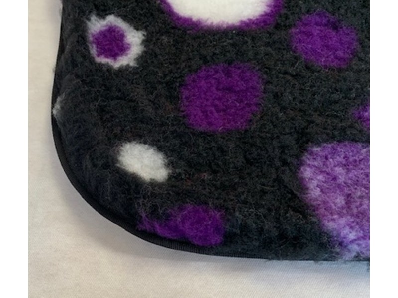 Car Seat Protector - Black with Purple Circles