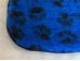 PnH Veterinary Bedding ® - BINDED - NON SLIP - Blue with Black Paws