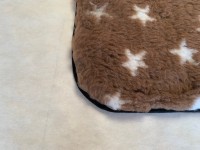 Car Seat Protector - Brown with White Stars