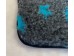 PnH Veterinary Bedding ® - BINDED - NON SLIP - Charcoal with Blue Stars