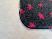 Car Seat Protector - Charcoal with Pink Stars