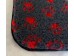 Clearance PnH Veterinary Bedding - BINDED - Charcoal / Red Paws - 75cm x 50cm