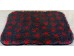 Clearance PnH Veterinary Bedding - BINDED - Charcoal / Red Paws - 75cm x 50cm