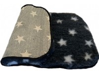 PnH Veterinary Bedding ® - BINDED - NON SLIP - Charcoal with White Stars