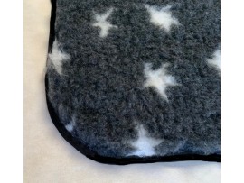 Car Seat Protector - Charcoal with White Stars