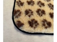 Car Seat Protector - Cream with Brown Paws