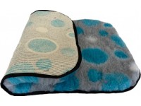 PnH Veterinary Bedding ® - BINDED - NON SLIP - Grey with Blue Circles