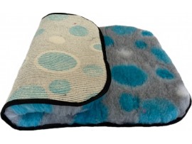 PnH Veterinary Bedding ® - BINDED - NON SLIP - Grey with Blue Circles