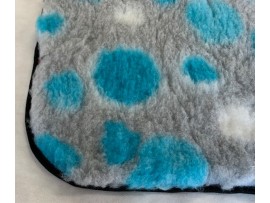 Car Seat Protector - Grey with Blue Circles