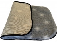 PnH Veterinary Bedding ® - BINDED - NON SLIP - Grey with White Stars