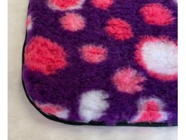 Car Seat Protector - Purple with Pink Circles