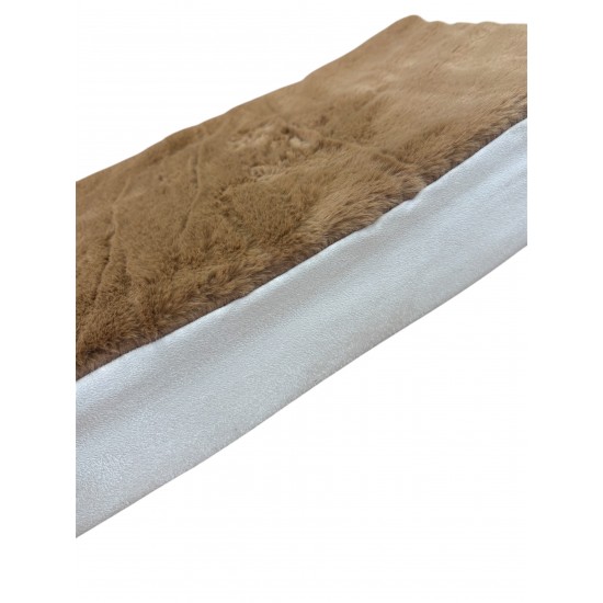 Cat Window Bed - Soft Plush Fur - Biscuit Tan