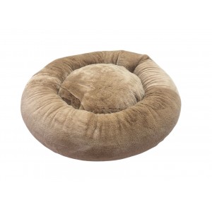Donut Snuggle Bed - Plush Fur - Biscuit Beige