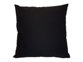 Black - Cotton Cushion (45cm x 45cm) - COMPLETE WITH HOLLOW FIBRE FILLED INNER