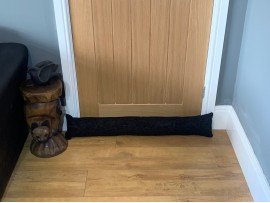 Draught Excluder - Black Embossed