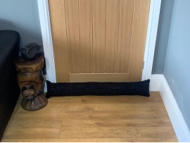 Draught Excluder - Black Embossed