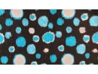 PnH Veterinary Bedding ® - BINDED - NON SLIP - Black with Blue Circles