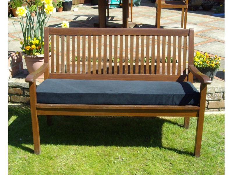 Garden Bench Cushion - Black Cord