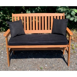 Garden Bench Cushion with Optional Sets - Black Cord