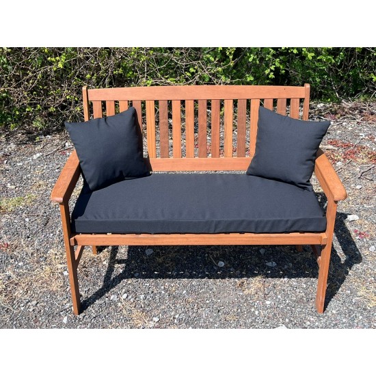 Garden Bench Cushion with Optional Sets - Black