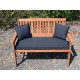 Garden Bench Cushion with Optional Sets - Black