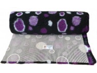 PnH Veterinary Bedding - NON SLIP - By The Roll - Black with Purple Circles