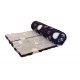 Clearance PnH Veterinary Bedding - NON SLIP - Black with Purple Circles - 3m x 75cm