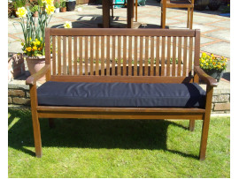 Garden Bench Cushion - Black SHOWERPROOF