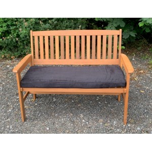 Garden Bench Cushion with Optional Sets - Black Faux Suede Garden Bench Cushion with Optional Sets - Black Faux Suede
