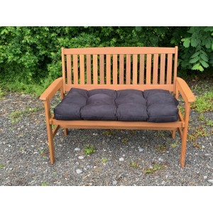 Blown Fibre Garden Bench Cushion - Black Faux Suede Blown Fibre Garden Bench Cushion - Black Faux Suede
