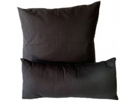 Faux Suede Cushion & Bolster Set - Black